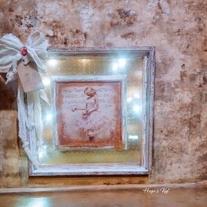 White BALLERINA Glass Framed Art
